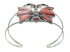 Authentic Sterling Silver Multicolor Butterfly Cuff Bracelet VX65599